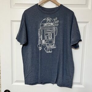 Star Wars R2D2 T Shirt Mens XL Heather Blue Beep Boop Graphic Tee Movie